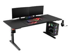 Genesis HOLM MODULAR 180 pisarniška / gaming miza, modularna, robustna konstrukcija, nastavljiva višina, RGB LED osvetlitev, črna