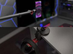 Genesis THULIUM 500 stojalo / roka za mikrofon, univerzalna oblika, priloženi adapterji, 3-točkovna nastavitev, držalo za slušalke, držala za kable, kovina, črno-rdeče