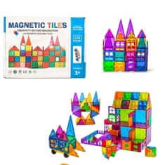 Magnetic Tiles Magnetni sestav za otroke set 120 kosov - Magnetic Tiles