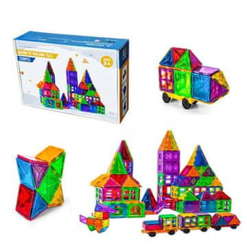 Magnetic Tiles Magnetne ploščice za gradnjo - 120 kosov Magnetic Tiles