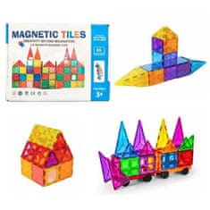 Magnetic Tiles Magnetni sestav za otroke set 88 kosov - Magnetic Tiles