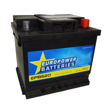EURO POWER BATTERIES AKUMULATOR AH52 D+ 470A EURO POWER BATTERIES 207X175X190 533391 - 52AH EPB520