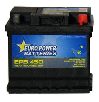 EURO POWER BATTERIES AKUMULATOR AH45 D+ 400A EURO POWER BATTERIES 207X175X190 533388 - 45AH EPB450