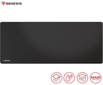 Genesis CARBON 500 ULTRA LOGO podloga za miško, gaming / pisarniška, vodoodporna, protizdrsna, črna