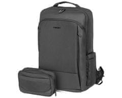 Natec KUDU PLUS univerzalni 3v1 nahrbtnik, + organizator, za prenosnike do 39,6 cm (15.6), 16 L, vodoodporen, črn
