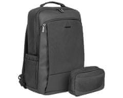 Natec KUDU PLUS univerzalni 3v1 nahrbtnik, + organizator, za prenosnike do 39,6 cm (15.6), 16 L, vodoodporen, črn
