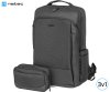 Natec KUDU PLUS univerzalni 3v1 nahrbtnik, + organizator, za prenosnike do 39,6 cm (15.6), 16 L, vodoodporen, črn