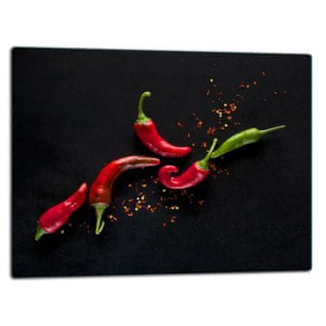shumee STEKLENA DESKA ZA REZANJE 52x40 ČILI PEPPER