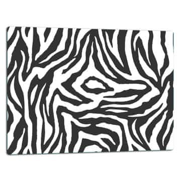 shumee STEKLENA DESKA ZA REZANJE 52x40 ZEBRA