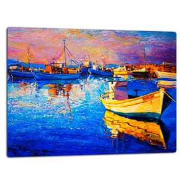 shumee STEKLENI KROŽNIK ZA REZANJE 52x40 ČOLN