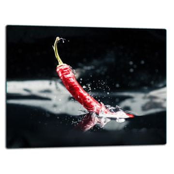 shumee STEKLENA DESKA ZA REZANJE 52x40 ČILI PEPPER