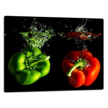 shumee STEKLENI KROŽNIK ZA REZANJE 52x40 PEPPER