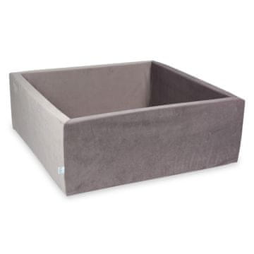 shumee Suhi bazen 110x110x40 Žamet lila brez kroglic