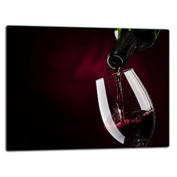 shumee STEKLENI KROŽNIK ZA REZANJE 52x40 VINO