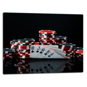 shumee STEKLENA DESKA ZA REZANJE 52x40 POKER