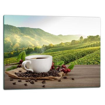 shumee STEKLENI KROŽNIK ZA REZANJE 52x40 KAVA