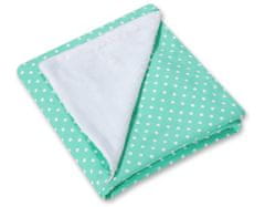Bobono Velika otroška ponjava za sedež vozička, dvostranska - bele pikice na mint barvi