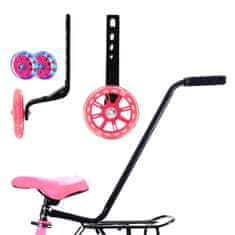 shumee Vodnik za učenje vožnje s stranskimi kolesi za kolo z LED podpornim ročajem