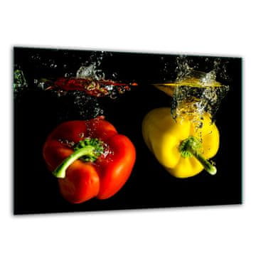 shumee Steklena sekalna ploa kaljena 30x22 paprika