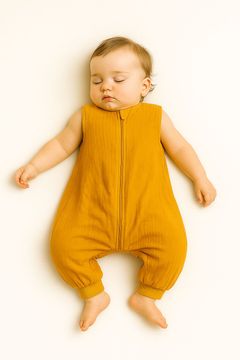 MY SWEET BABY Muslin spalna vreča za otroke z nogicami L 9-24 mesecev poletje TOG 1.0 - gorčica