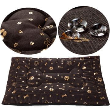 shumee Mehka nepremočljiva podloga za pasjo posteljo Welsti rjava XL 130x90 cm