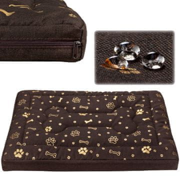 shumee Mehka nepremočljiva vzmetnica za pasjo posteljo Welsti rjava L 100x70 cm