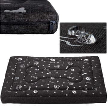 shumee Mehka nepremočljiva vzmetnica za pasjo posteljo Welsti temno siva XL 130x90 cm