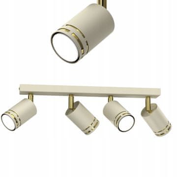 shumee Kašmirska stropna svetilka, nastavljiva, LED, GU10, polirana, reflektor