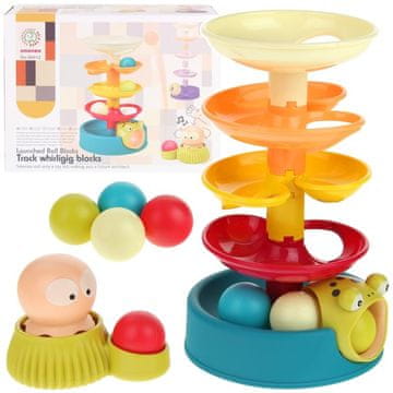 Nobo Kids Fontana z žogami, piramidni stolp, izstreljevalec žog, hobotnica, kroglice - modre