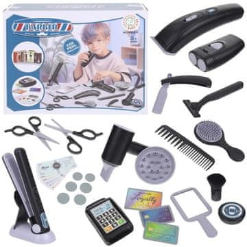 shumee Frizerski set za otroke Majhen frizer Brivec Sušilnik za lase Ogledalo Glavnik