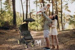 shumee Univerzalni kvadratni dežnik za voziček, bordo UV