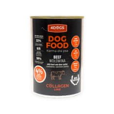 4DOGS Hrana Collagen Line - z rogovjem in govedino 400 g - 10+2 gratis