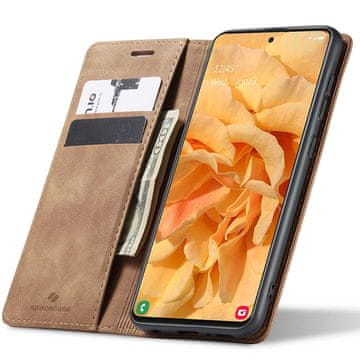 shumee Denarnica SC za Galaxy A51 svetlo rjave barve
