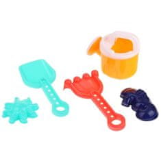 shumee Otroški peskovnik, komplet peskovnika, samokolnica, kalupi za zalivanje - oranžni