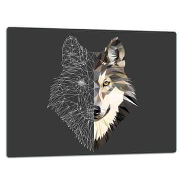 shumee STEKLENA DESKA ZA REZANJE 52x40 WOLF BLACK