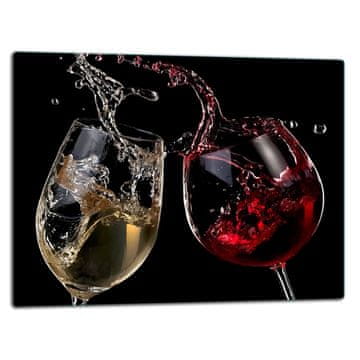 shumee STEKLENI KROŽNIK ZA REZANJE 52x40 VINO