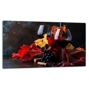 shumee STEKLENI KROŽNIK ZA REZANJE 52x30 VINO