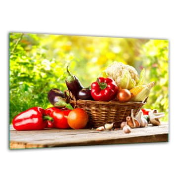 shumee Steklena deska za sekanje kaljenja 30x22 zelenjava