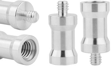 shumee Adapter, redukcijski tulec za stativ, 3/8"" na 1/4"" aluminij, za stojalo svetilke
