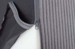 shumee Welsti pasje stopnice 40 cm s 4 stopnicami iz sivega velveta