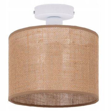 shumee 1-PLOSKA STROPNA SVETILKA, SENČNIK IZ BOHO JUTINE