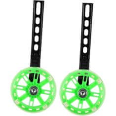 shumee Univerzalna nastavljiva LED vadbena kolesa za kolesa - zelena