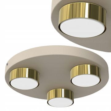 moonlight STROPNA SVETILKA LED PLAFON LOFT GX53 KAŠMIRSKA ZLATA POLIŠ DEKORATIVNA SVETILKA 3 ŽARNICE