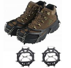 shumee Dereze za čevlje proti zdrsu, črne, 8 konic, 38-45