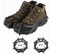 shumee Dereze za čevlje proti zdrsu, črne, 8 konic, 38-45