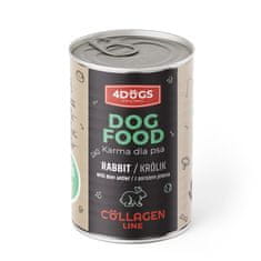 4DOGS Hrana Collagen Line - z rogovjem in zajcem 400 g - 10+2 gratis