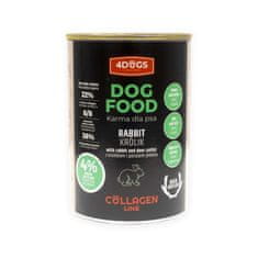 4DOGS Hrana Collagen Line - z rogovjem in zajcem 400 g - 10+2 gratis