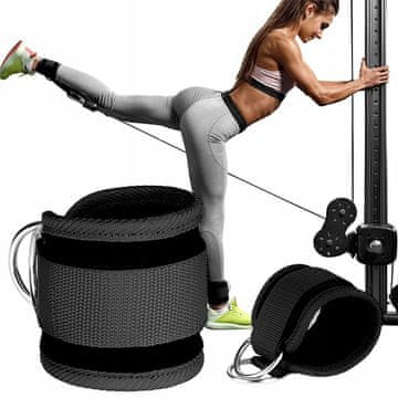 shumee 2x Trakovi za noge za škripce, trening nog in zadnjice 2 kosa