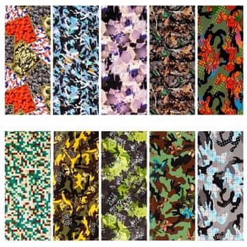 shumee 10x FOLIJA ZA PRENOS NOHTOV 10cmx4cm KOMPLET MASKIRNIH OBLIKOV, KAMUFLAŽNIH, VOJAŠKIH