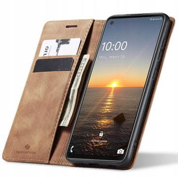 shumee Denarnica SC za Galaxy A21s svetlo rjave barve